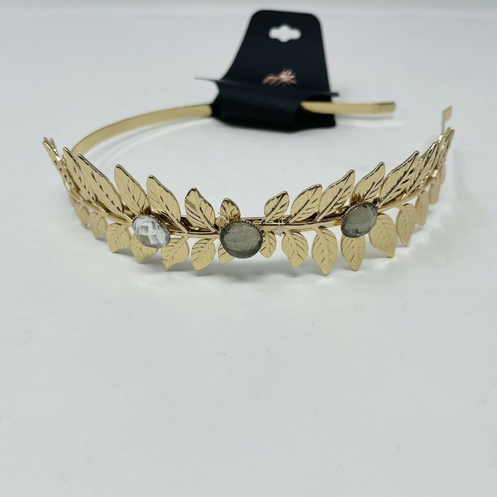 G by Gennaro Womens One Size Hair‎ Accessory Headband Mixed Metals Gold Leaves